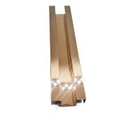 Quality PVD 8K Mirror Stainless Steel Trim Strips Skirting Board Rose Gold for sale
