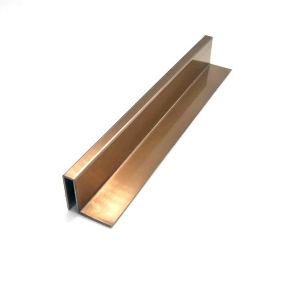 Quality 0.75mm 6.5ft Rose Gold Stainless Steel Trim Strips Metal Hairline Decorative Wall Tile Trim for sale