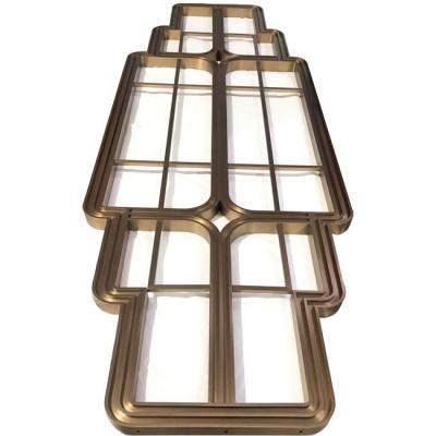 China ODM PVD Coated Stainless Steel Screen Partition Bronze Room Divider 2*4m for sale