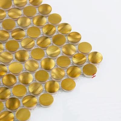 China 29cm Penny Round Stainless Steel Mosaic Tile ODM for sale