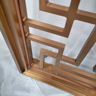 China 1.2m Rose Gold Aluminium Room Partition Wearproof para a sala de visitas à venda