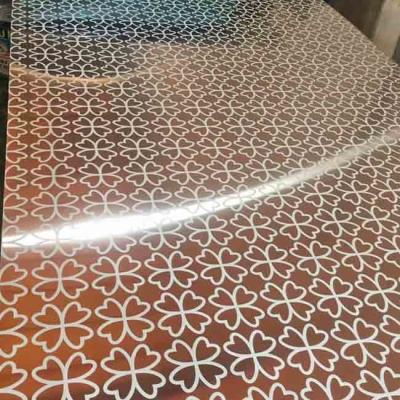 China Custom Pattern Etched Mirror 8K Color Stainless Steel Sheet for Decoration for sale