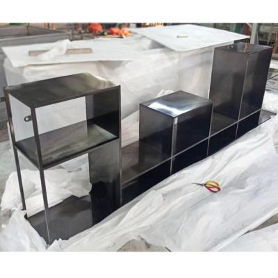 China Titanio negro PVD que platea el ODM Wearproof de los gabinetes de exhibición del metal en venta