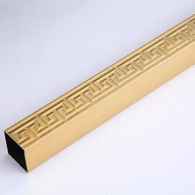 China ODM SUS 316L Stainless Steel Tube Pipe Welded Colored Embossed For Gate for sale