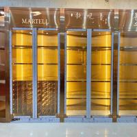Quality SUS 304 Brass Color Stainless Steel Wine Cabinet for sale