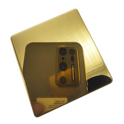 China Gold Color Stainless Steel Sheets Super Mirror PVD Plating Titanium Colored Decoration Metal for sale