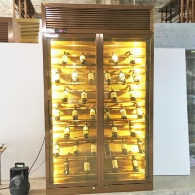 China Stainless SteelHighend Wine Cabinet Wine Rack Display Cabinet ISO No.4 HL for sale