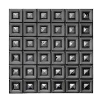 Quality 304 Luxury Square Black Art Metal Stainless Steel Mosaic Decorative Wall Tile for sale