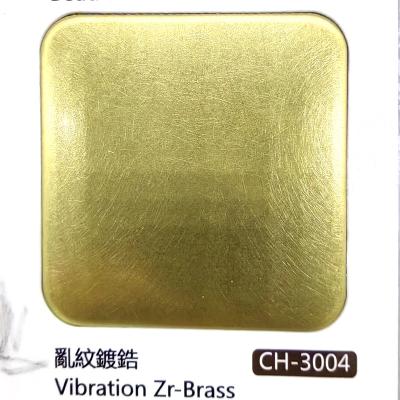 China 2023 Decorative Stainless Steel Color Sheet With Multiple Colors Vibration Zr-Brass Process For Customized Size for sale