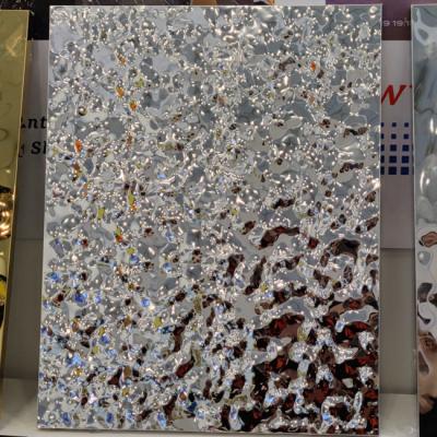 China Water Ripple Stainless Steel Honeycomb Panel Aluminum Cyclinder Wall Panel 1450mm en venta