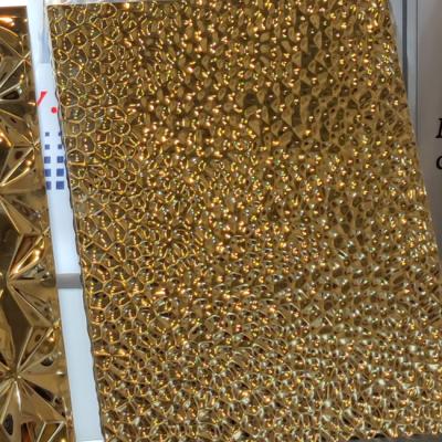 Cina 320MM 30MM Stainless Steel Honeycomb Panel Mirror Stamped Embossed Silver Gold Aluminum Galvanized Panel Wall in vendita