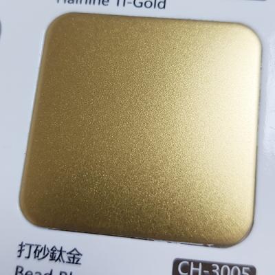 China Gold Color Beadblasting Brushed Finish 304 Decoration Stainless Steel Sheet With Anti finger Print for sale