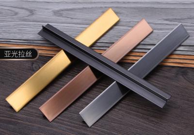 China 201J1 Chocolate Beadblasting Stainless Steel Edge Trim Line For Residential Interior for sale