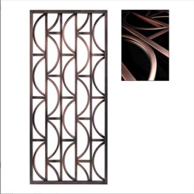 China Customized Metal Stainless Steel Screen Partition Hotel Living Room Background Walls for sale