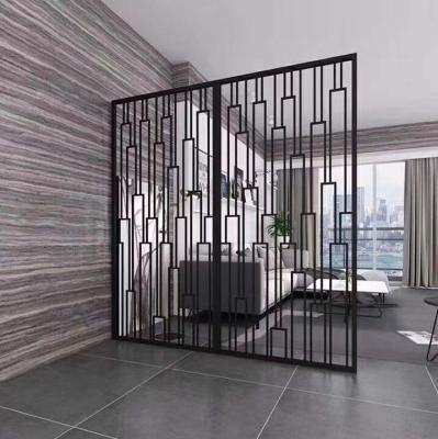China Design de arte personalizado Ecrã de aço inoxidável de metal oco Porta de entrada do hotel Parede de fundo à venda