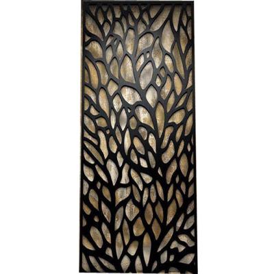 China 3300mm Height Metal Screen Partition Art Modern Hollowed PVD Colour Coated Laser Cut Panels for sale
