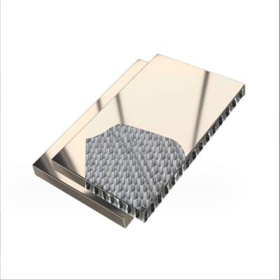 China Manufacturer Colored Mirror Surface Stainless Steel Honeycomb Panel For Exterior Wall Ceiling Decoration à venda