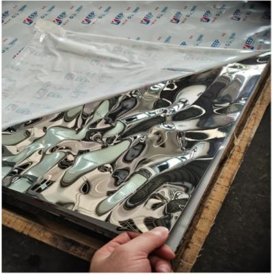 China Water Ripple stainless steel color plate custom color vacuum metal cup stainless steel trav zu verkaufen