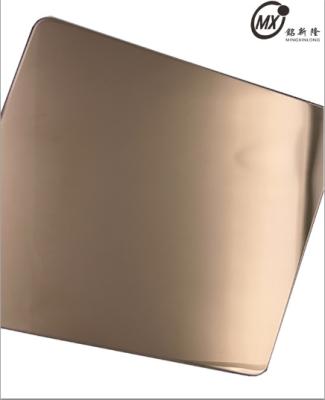 China 304 Grade PVD Coloured Coated Rose Gold Mirror Stainless Steel Sheets In China Factory for sale