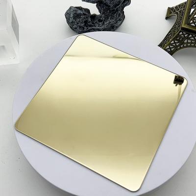 China 201 Champaign Gold PVD Colored Stainless Steel Sheets For Luxury Showcase and Jamb for sale