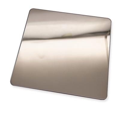 China 304 Luxury Mirror Coffee Gold Colored Stainless Steel Sheet For Wall Cabinet for sale