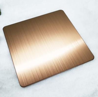 China SUS316 Bead Blasted Stainless Steel Sheet Red Copper Decorative 1219*4000 for sale