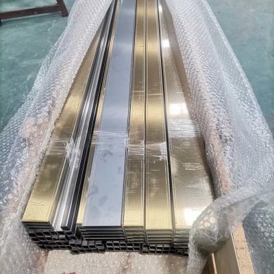 China 0.5mm To 1.2mm Gold Stainless Steel U Channel Trim PVD Coated for sale