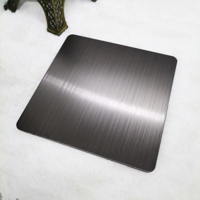 China 0.35mm Black Brushed Stainless Steel Sheet Hairline for sale