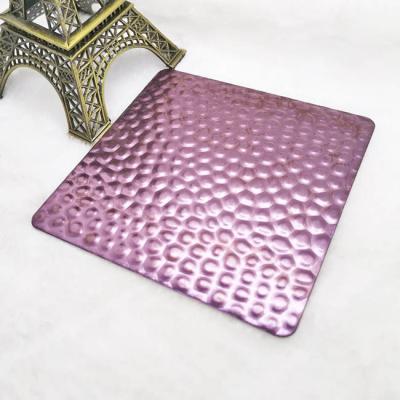 China Patterned Embossed Stainless Steel Sheet Rose Red 0.8mm To 3mm Thick for sale