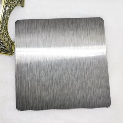 China SS430 Satin Hairline Black Color Stainless Steel Sheet PVD Coated for sale