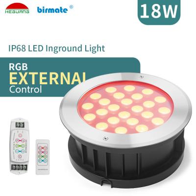 China 18W Ourdoor RGB External Control Led Ground Lights , Waterproof IP68 Low Voltage DC 24V Ground Light for sale