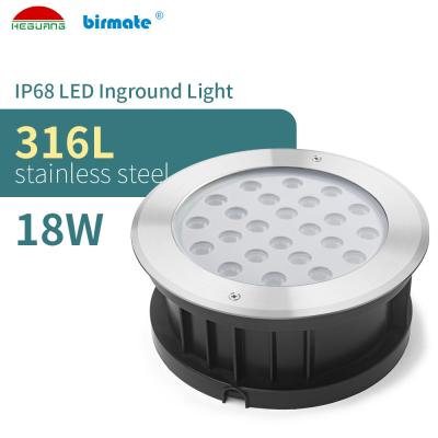 China 18W White IP68 Waterproof LED Ground Light SMD3030 1600LM for sale