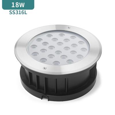 China VDE SMD3030 Garden LED Ground Light 18W 1600LM IP68 Waterproof for sale