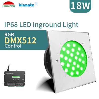 China 18W SS316 DMX512 RGB Led Inground Lights 960ma LED Underground Lighting for sale