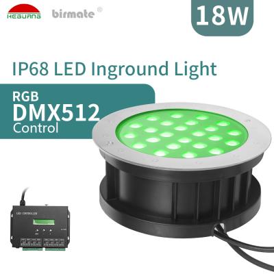 China high voltage 18W IP68 Structure led waterproof lights RGB led LED Ground Lights for sale
