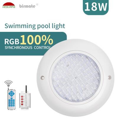 China la piscina montada superficial de 18W IP68 LED enciende el control síncrono 520LM en venta