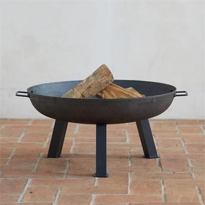 China Customized Pation Black Metal Brazil Carbon Steel Round Fire Pit Bowl for sale