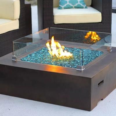 China High Temperature Black Color Metal Square Gas Patio Heater Fire Table for sale