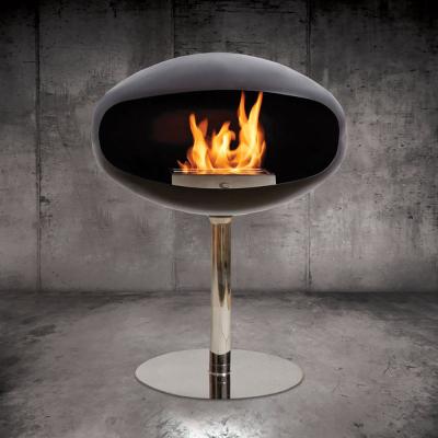 China 60cm Black Indoor Heater Carbon Steel Smoke Free Bioethanol Fireplace for sale