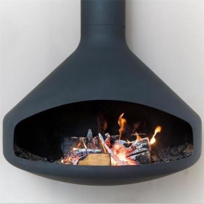 China 800mm Hanging Indoor Heaters Ceiling Mounted Suspended Wood Burning Fireplace for sale