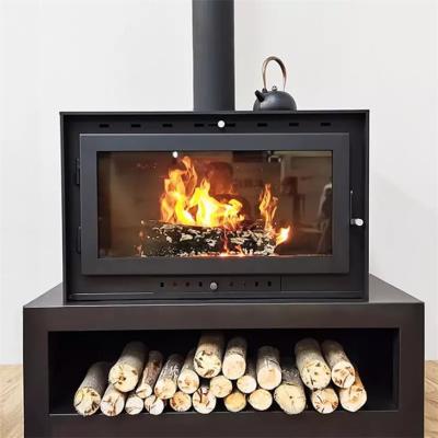 中国 自由で永続的な現代鋼鉄屋内暖房のための木製の非常に熱い暖炉のストーブ 販売のため