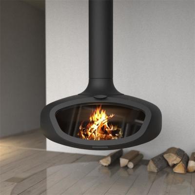 China Popular Style Roof Mounted Wood Burning Steel Stove And Suspended Fireplace à venda
