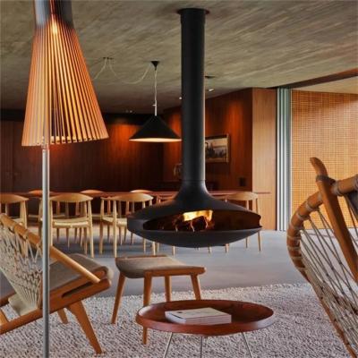 China 100cm Modern Roof Mounted Suspended Hanging Fireplace For Indoor Decorative for sale