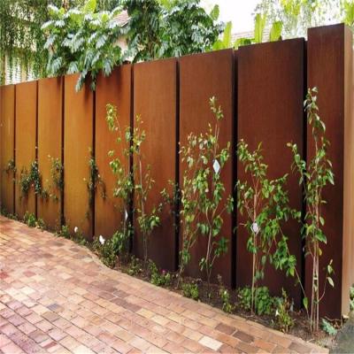China Garden Villa Panels Corten Metal Privacy Fence for sale