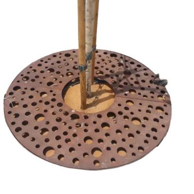 China Pre weathered Corten Steel Landscape Round Tree Grates OEM ODM for sale