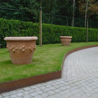 China Rusty Corten Steel Garden Bed Edging Retaining Wall 1000mm*200mm for sale