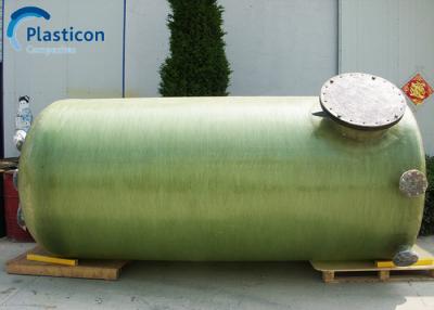 China Low Corrosion FRP Tank Green FRP Horizontal Tank ISO Certification for sale