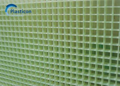 China Rejilla de suelo de fibra de vidrio reforzada verde resistente a la corrosión de alta resistencia en venta