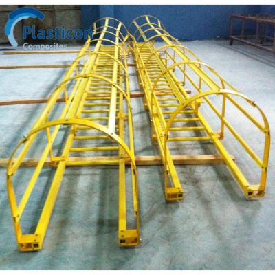 China Yellow Pultruded FRP Composites For Stairs Walkway Fence for sale