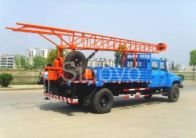 China Portable Mobile Core Drilling Equipment , Drill Depth 100m Truck Mounted Drilling Rig for sale